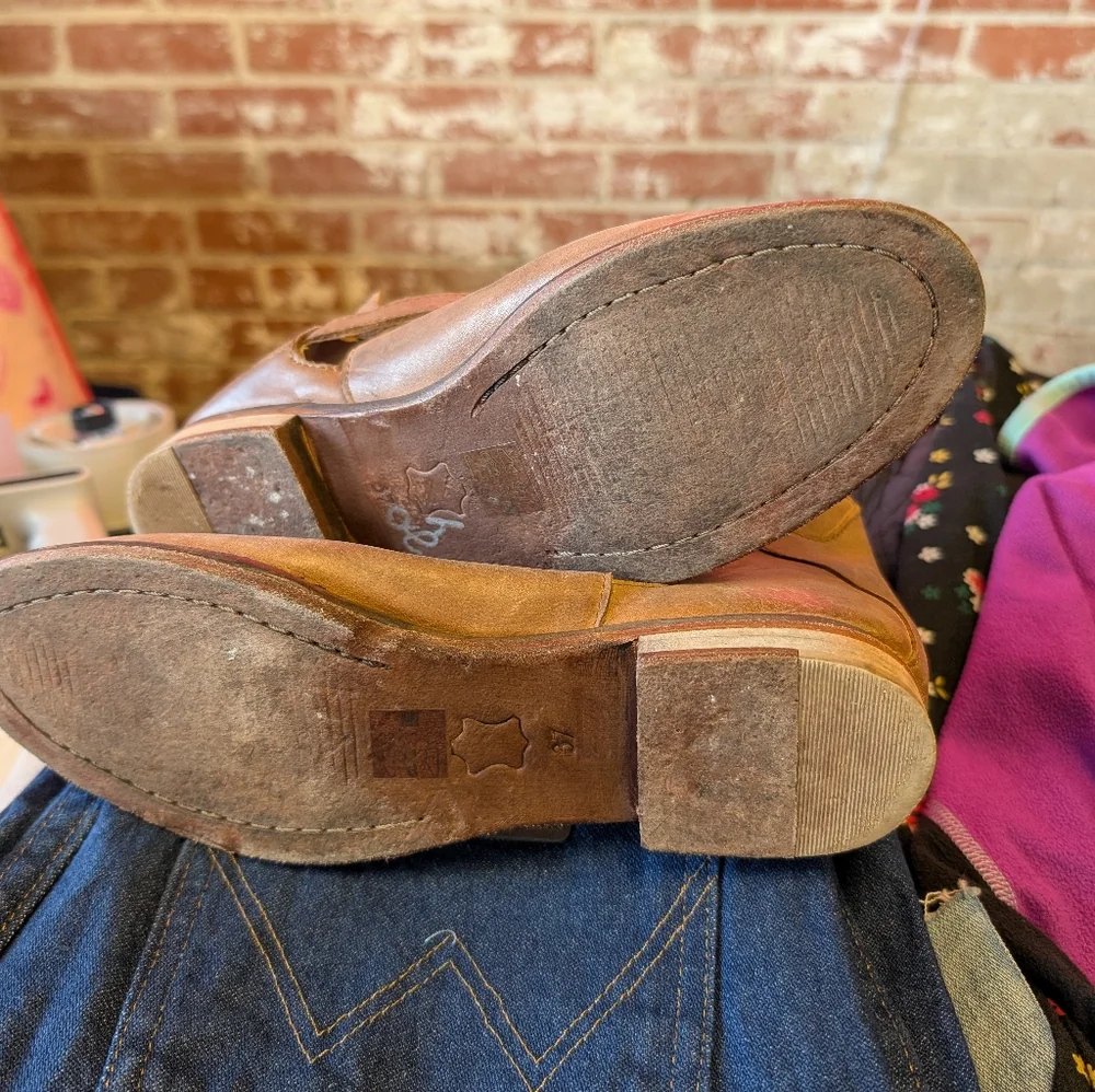 Free People Brown Leather Ankle Boots - Picture 4 of 4